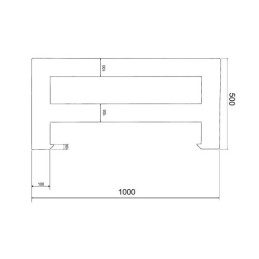 Stačiakampis briaunotas bamperis, bamperis, sandėlio stelažo priekinis dangtis