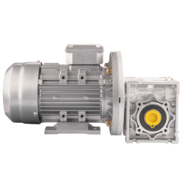 Trifazis 380 V 0,55 kW elektros variklis su HMRV 50 sliekine pavarų dėže, kurios perdavimo skaičius 1:30. Atitinka NMRV MOTOVARI
