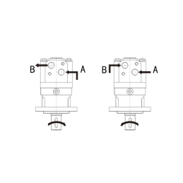Labai galingas SMSY 100 hidraulinis variklis 18 kW 745 aps./min. su padidintu sukimo momentu iki 282 Nm