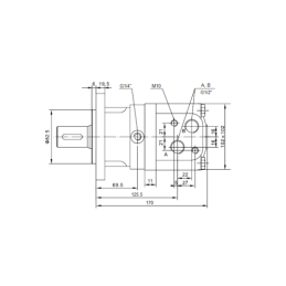Labai galingas SMSY 80 hidraulinis variklis 16 kW 805 aps./min. su padidintu sukimo momentu iki 226 Nm