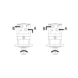 Labai galingas SMSY 80 hidraulinis variklis 16 kW 805 aps./min. su padidintu sukimo momentu iki 226 Nm