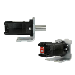 SMS hidraulinis variklis, darbinis tūris: 315 cm3/aps., greitis: 250 aps./min., plokštės kampas 90° ir įvorė