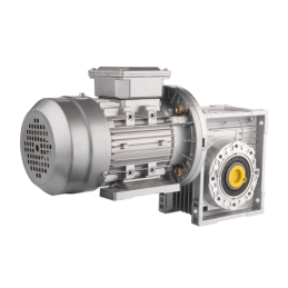 Trifazis 380 V 0,37 kW elektros variklis su HMRV 60 sliekine pavarų dėže, kurios perdavimo skaičius 1:60. Atitinka NMRV MOTOVARI