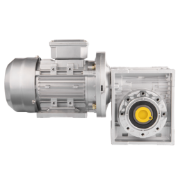 Trifazis 380 V 0,37 kW elektros variklis su HMRV 60 sliekine pavarų dėže, kurios perdavimo skaičius 1:60. Atitinka NMRV MOTOVARI