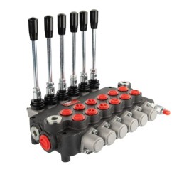 Hidraulinis skirstytuvas, 6 sekcijų, 50 l/min., 6P80, su 22/18 jungtimis, „Hydrolider“