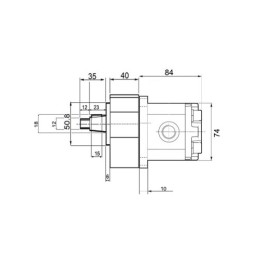 Kairysis hidraulinis krumpliaratinis siurblys, 1 grupė, kairės pusės sukimasis, našumas: 7,60 cm3/aps., našumas (1500 aps./min.)