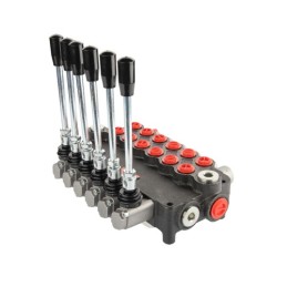 Hidraulinis skirstytuvas 6 sekcijų 60 l/min 6P80 su 22/22 jungtimis Hydrolider