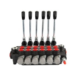 Hidraulinis skirstytuvas 6 sekcijų 60 l/min 6P80 su 22/22 jungtimis Hydrolider