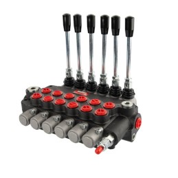 Hidraulinis skirstytuvas 6 sekcijų 60 l/min 6P80 su 22/22 jungtimis Hydrolider