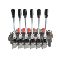 Hidraulinis skirstytuvas 6 sekcijų 80 l/min 6P80 su jungtimis 27/22 Hydrolider