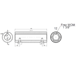 Hidraulinis variklis SMS, BMS, OMS Darbinis tūris: 80 cm3/aps. Apsūkiai: 930 aps./min. Su PTO įvore