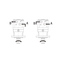 Labai galingas SMSY 250 hidraulinis variklis 18 kW 295 aps./min. su padidintu sukimo momentu iki 684 Nm