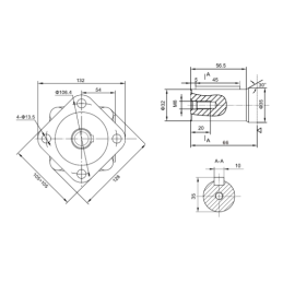Labai galingas SMSY 315 hidraulinis variklis 17 kW 235 aps./min. su padidintu sukimo momentu iki 870 Nm