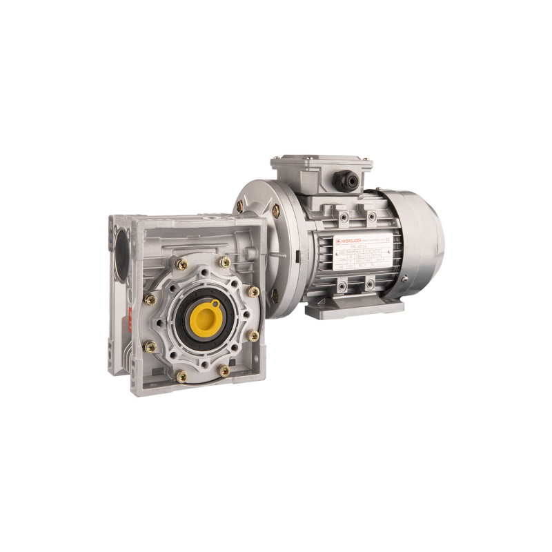 Trifazis 380 V 0,55 kW elektros variklis su HMRV 60 sliekine pavarų dėže, kurios perdavimo skaičius 1:60. Atitinka NMRV MOTOVARI