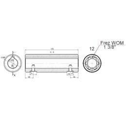 SMS hidraulinio variklio darbinis tūris: 100 cm3/aps. Apsūkiai: 750 aps./min. Komplekte yra PTO įvorė.