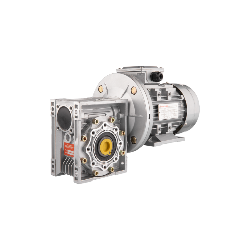 Trifazis 380 V 0,55 kW elektros variklis su HMRV 63 IEC80 sliekine pavarų dėže, kurios perdavimo skaičius yra 1:60. Atitinka NMR