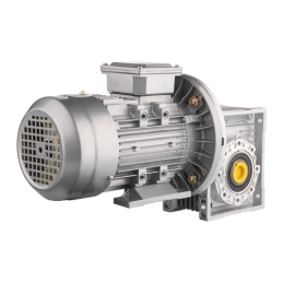 Trifazis 380 V 0,55 kW elektros variklis su HMRV 63 IEC80 sliekine pavarų dėže, kurios perdavimo skaičius yra 1:60. Atitinka NMR