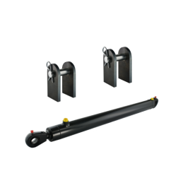 Dvigubo veikimo hidraulinio cilindro ilgis: 870 mm, eiga: 630 mm su pilnu montavimo komplektu