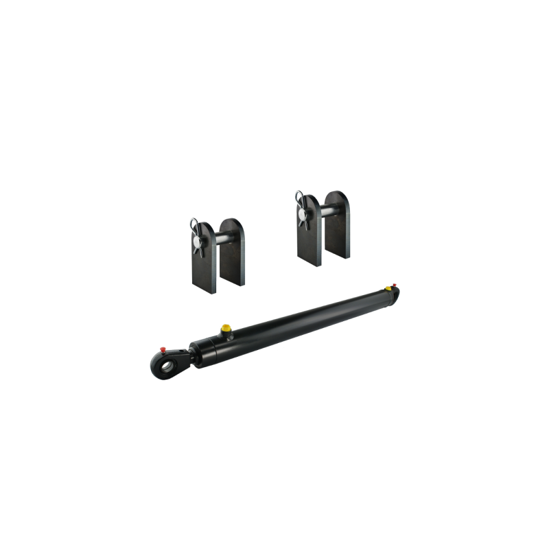 Dvigubo veikimo hidraulinio cilindro ilgis: 870 mm, eiga: 630 mm su pilnu montavimo komplektu