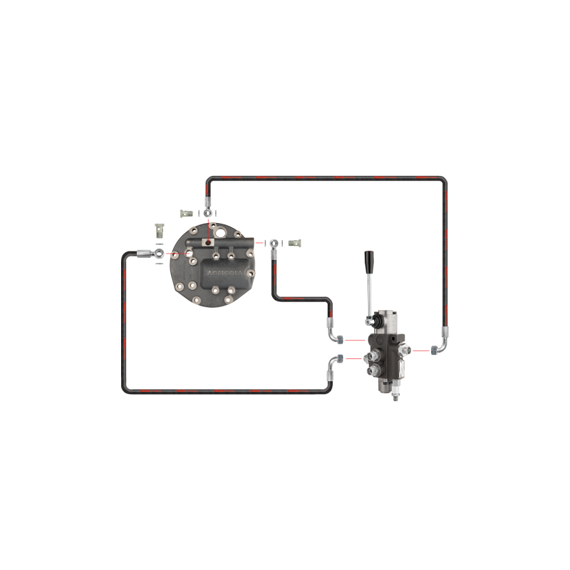 sekcijos hidraulinis skirstytuvas su naujo tipo dangteliu ir išleidimo anga išoriniam skirstytuvui, skirtas traktoriui „Ursus C-