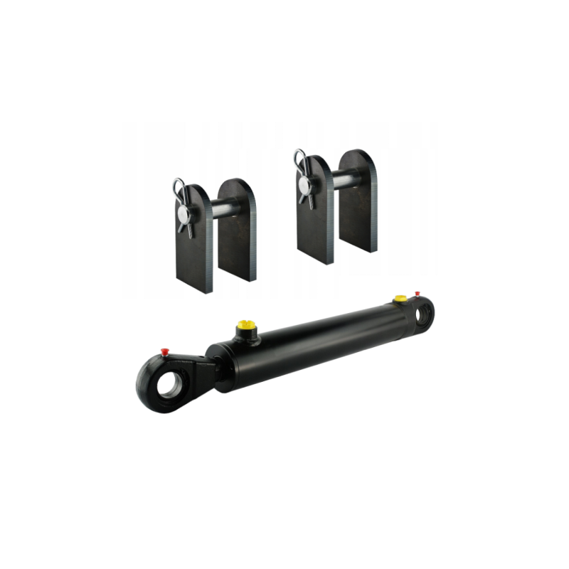 Dvigubo veikimo hidraulinio cilindro ilgis: 593 mm, eiga: 250 mm, CJ2F 80/36/250 su U40 tvirtinimu.