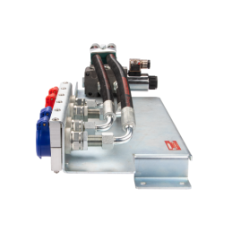 Krautuvo hidraulika PUSH-PULL 3 sekcijų plokštės solenoidinis vožtuvas 6/2 greitos jungtys