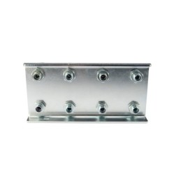 Lizdų plokštė aštuonioms greito prijungimo jungtims, plokščioms sausoms atjungimo jungtims + M18x1,5 kištukams montuoti