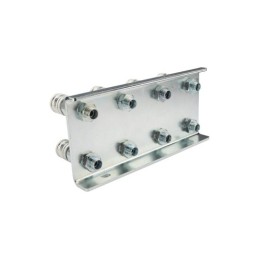 Lizdų plokštė aštuonioms greito prijungimo jungtims, plokščioms sausoms atjungimo jungtims + M18x1,5 kištukams montuoti