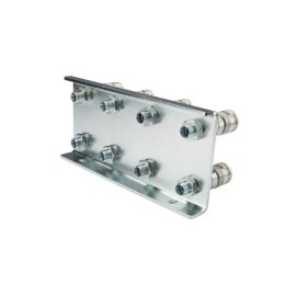 Lizdų plokštė aštuonioms greito prijungimo jungtims, plokščioms sausoms atjungimo jungtims + M18x1,5 kištukams montuoti