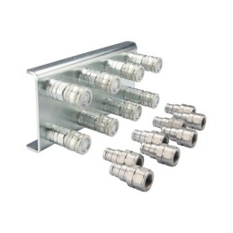 Lizdų plokštė aštuonioms greito prijungimo jungtims, plokščioms sausoms atjungimo jungtims + M22x1,5 kištukams montuoti