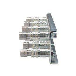 Lizdų plokštė aštuonioms greito prijungimo jungtims, plokščioms sausoms atjungimo jungtims + M22x1,5 kištukams montuoti