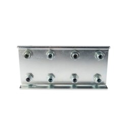 Lizdų plokštė aštuonioms greito prijungimo jungtims, plokščioms sausoms atjungimo jungtims + M22x1,5 kištukams montuoti