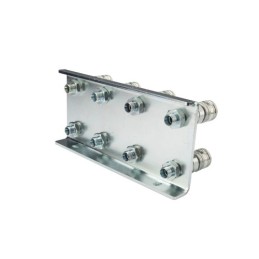 Lizdų plokštė aštuonioms greito prijungimo jungtims, plokščioms sausoms atjungimo jungtims + M22x1,5 kištukams montuoti