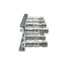 Lizdų plokštė aštuonioms greito prijungimo jungtims, plokščioms sausoms atjungimo jungtims + M22x1,5 kištukams montuoti