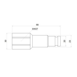 Lizdų plokštė aštuonioms greito prijungimo jungtims, plokščioms sausoms atjungimo jungtims + M22x1,5 kištukams montuoti