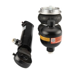 Pakabos amortizatorių komplektas Vienpusio veikimo cilindras 50/28/200 l: 415 U25 + Silfonas su jungtimis 130x2 + Hidraulinis ak