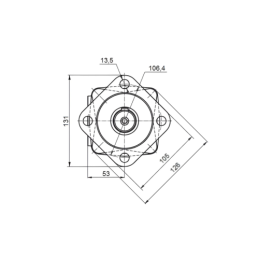 SMS hidraulinis variklis, darbinis tūris: 400 cm3/aps., greitis: 190 aps./min., komplekte su kardaniniu velenu
