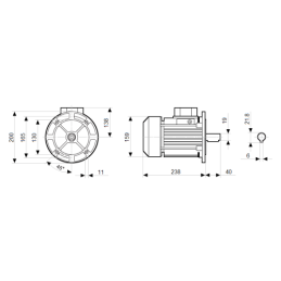 Hidraulinis krumpliaratinis siurblys + 3 fazių variklis 380 V 1,1 kW komplekte su varpo formos jungtimi ir kumšteliu, komplekto 