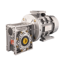 Trifazis 380 V 1,1 kW elektros variklis su HMRV 63 IEC90 sliekine pavarų dėže, kurios perdavimo skaičius yra 1:10. Atitinka NMRV