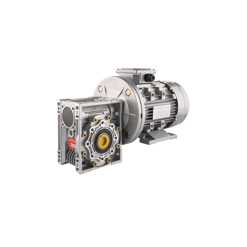 Trifazis 380 V 1,1 kW elektros variklis su HMRV 63 IEC90 sliekine pavarų dėže, kurios perdavimo skaičius yra 1:20. Atitinka NMRV