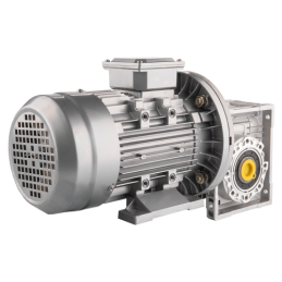 Trifazis 380 V 1,1 kW elektros variklis su HMRV 63 IEC90 sliekine pavarų dėže, kurios perdavimo skaičius yra 1:20. Atitinka NMRV