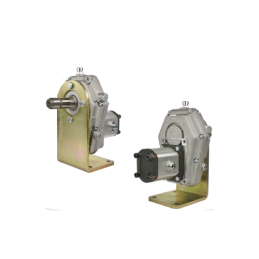 Daugiklio tvirtinimo detalė su krumpliaratine pompa, našumas iki 40 l/min. Komplekte yra pagrindo tvirtinimo laikiklis.