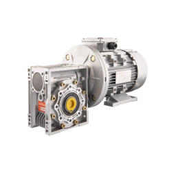 Trifazis 380 V 1,1 kW elektros variklis su HMRV 63 IEC90 sliekine pavarų dėže, kurios perdavimo skaičius yra 1:7,5. Atitinka NMR