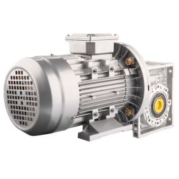Trifazis 380 V 1,1 kW elektros variklis su HMRV 63 IEC90 sliekine pavarų dėže, kurios perdavimo skaičius yra 1:7,5. Atitinka NMR