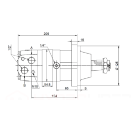 SMS 315 250 aps./min. hidraulinis variklis su guoliais