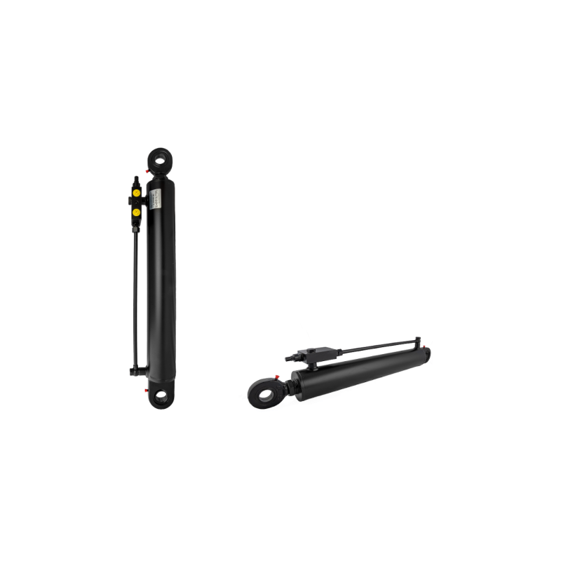 Dvigubo veikimo hidraulinio cilindro ilgis: 775 mm, eiga: 510 mm, CJ2F-80/45/510 su fiksatoriumi