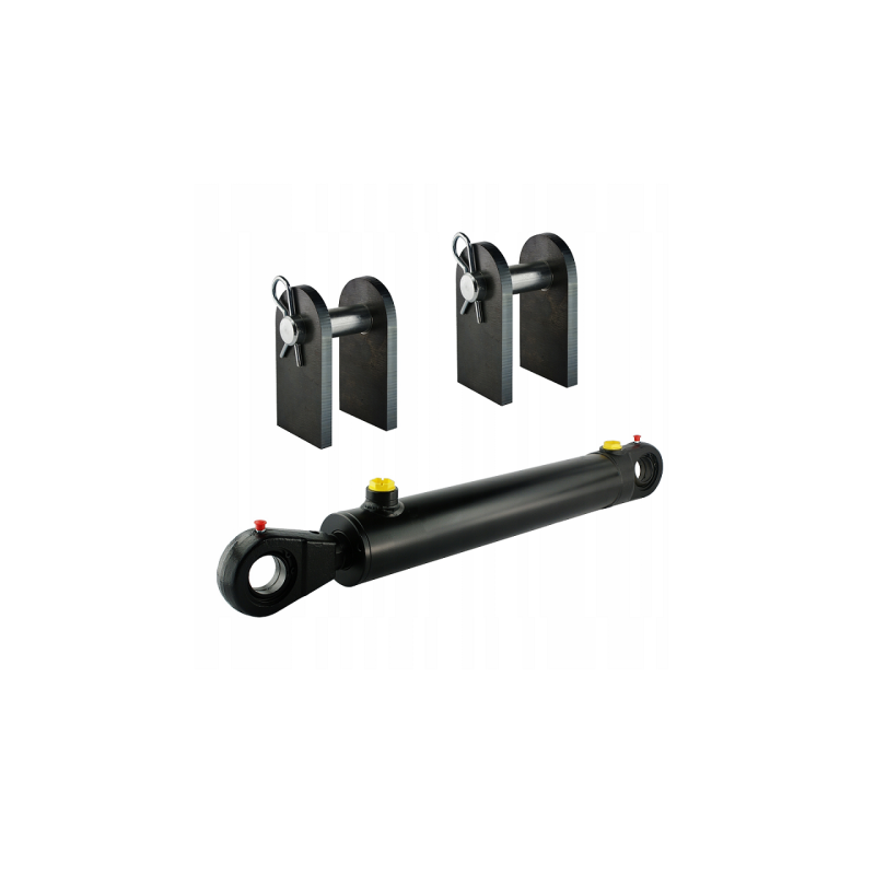 Dvigubo veikimo hidraulinio cilindro ilgis: 593 mm, eiga: 250 mm, CJ2F-80/45/250 su U40 tvirtinimu.