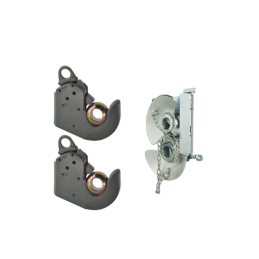 Dviejų III kategorijos kablių komplektas apatinėms sijoms su 64x28 rutuliukais be apykaklės + dėtuvė su dviem 64x28 rutuliukais 