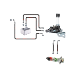 Hidraulika MF255 Ursus 3512 2812 hidraulinis skirstytuvas, 2 sekcijų žarnos ir jungtys