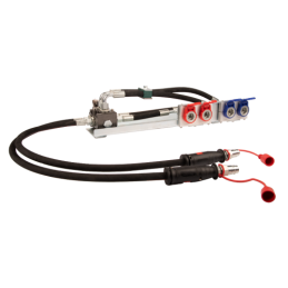 Krautuvo hidraulika PUSH-PULL 3 sekcijų plokštės solenoidinis vožtuvas 6/2 greitos jungtys 2 m žarnos